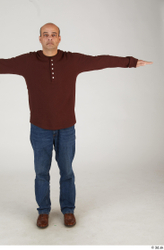 Whole Body Man T poses Casual Slim Standing Street photo references